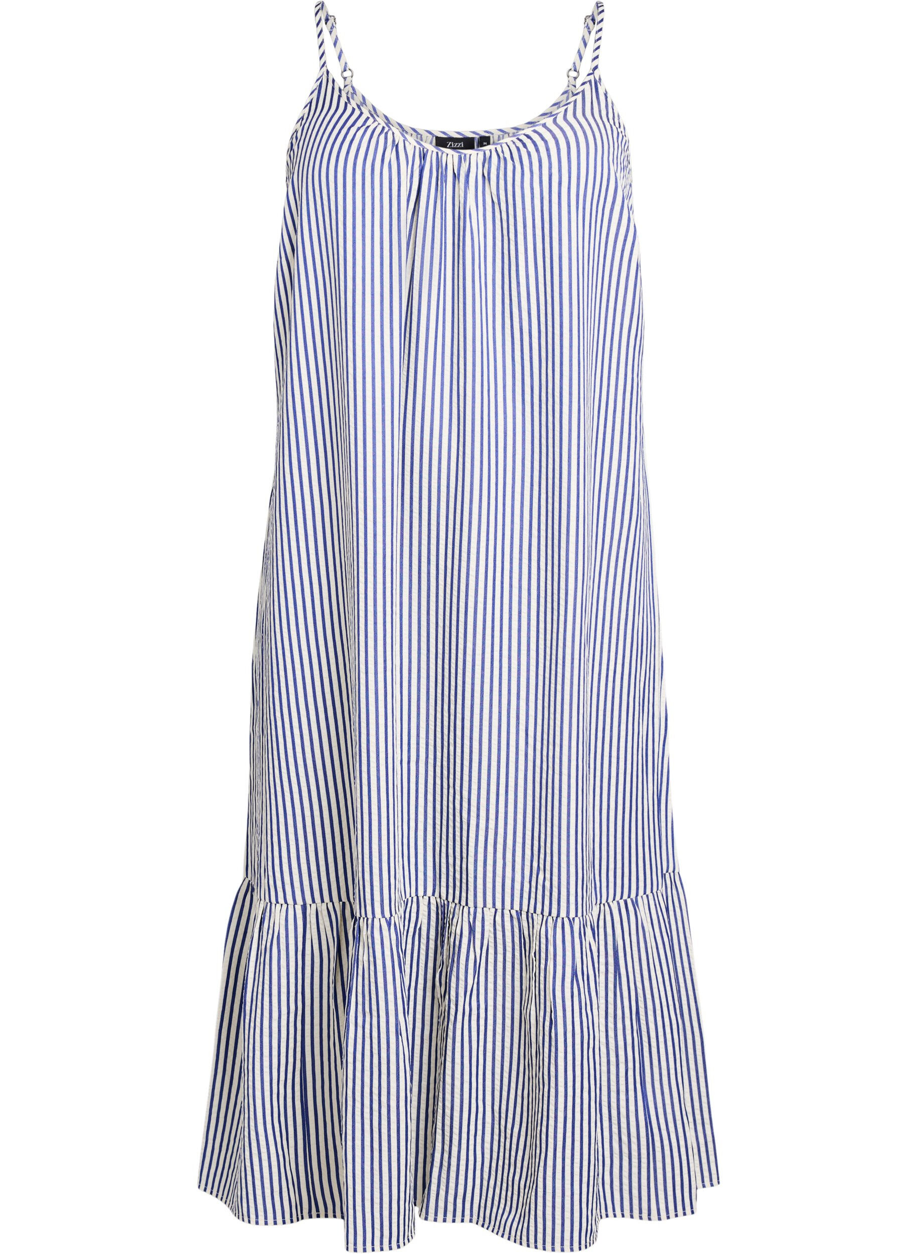 Zizzifashion Summer dress with stripes and A-line shape, Blue, Packshot image number 0