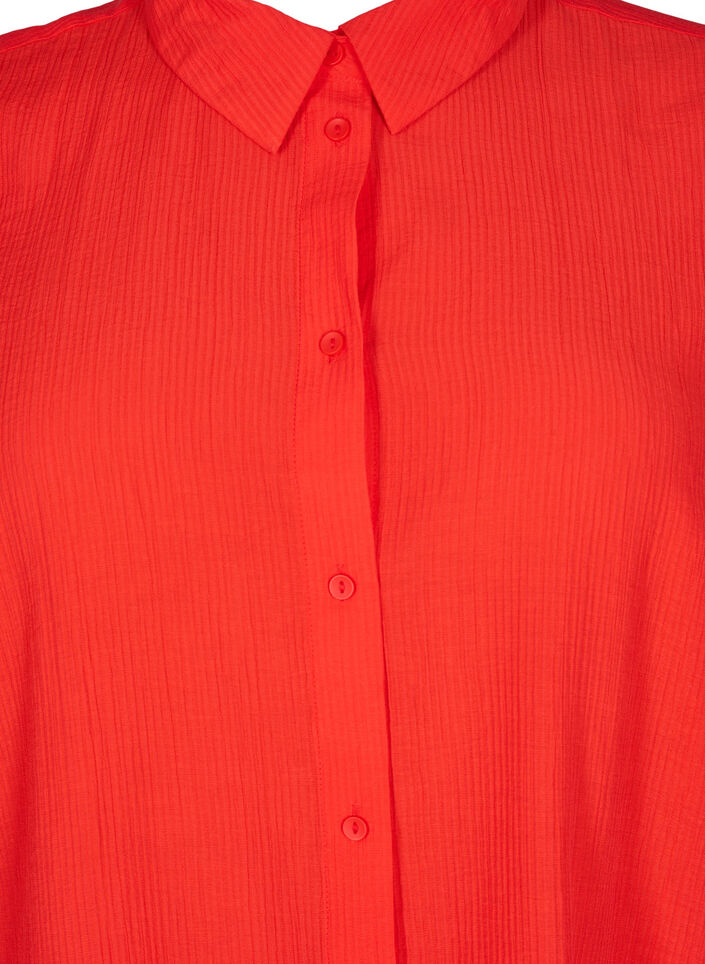 Shirt with a striped texture, Red, Packshot image number 2