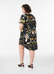 Cotton tunic with a floral print, Black, Model image number 2