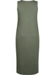 Sleeveless ribbed dress in viscose, Green, Packshot image number 1