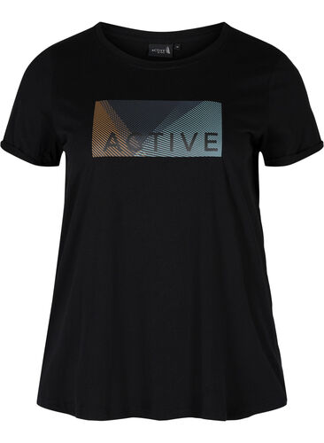 Sports t-shirt with print, Black Citadel, Packshot image number 0
