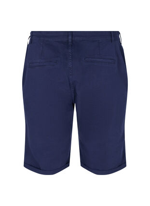 Cotton shorts with button closure, Navy, Packshot image number 1