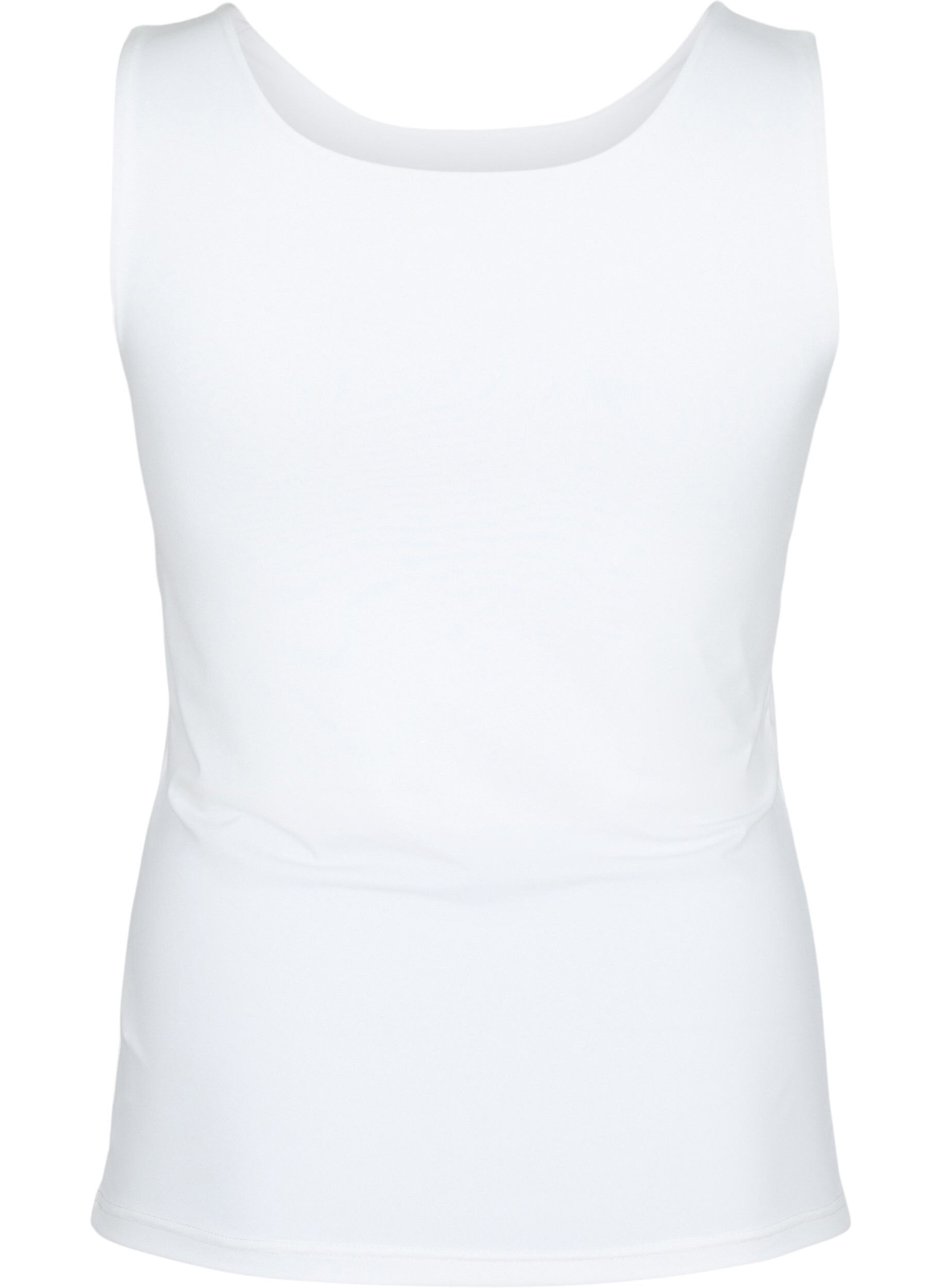 Zizzifashion Stretchy reversible top, Bright White, Packshot image number 1