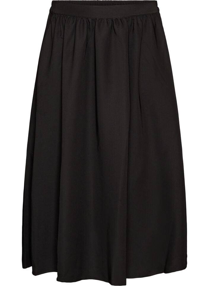 A-line maxi skirt with pockets, Black, Packshot image number 0