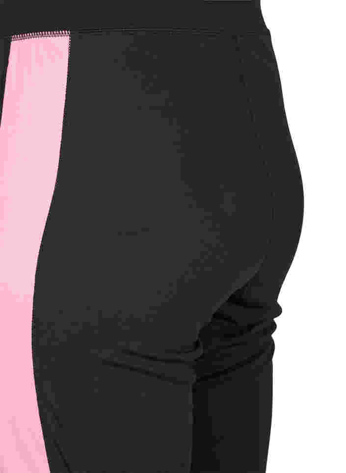 Ski underwear with contrasting stripe, Black w. Sea Pink, Packshot image number 3