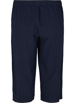 Loose culotte trousers in cotton, Night Sky, Packshot image number 1