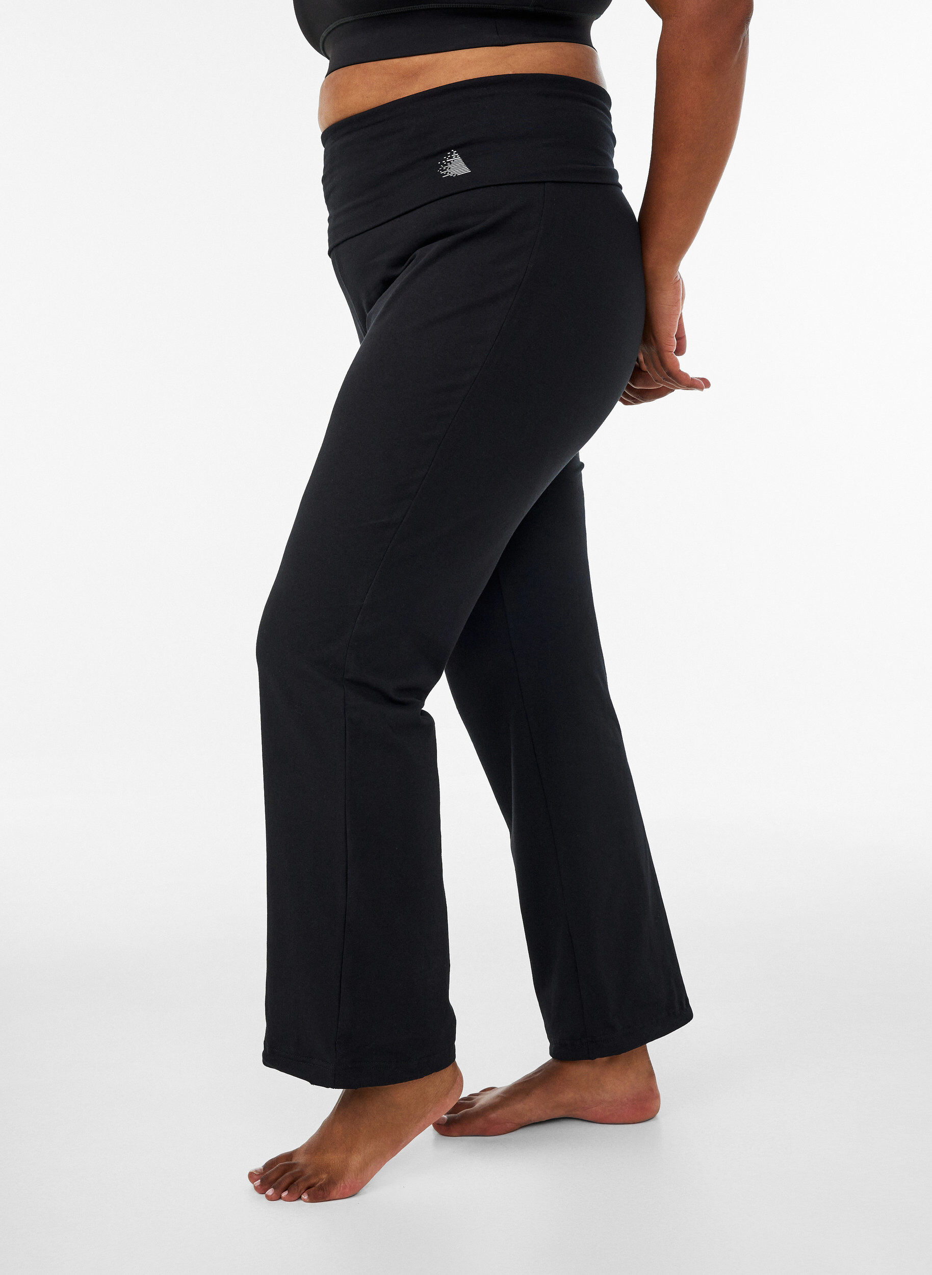 Sports trousers in cotton, Black, Model
