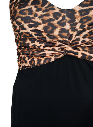 Swimsuit with underwire and adjustable straps, Black Leopard, Packshot image number 2