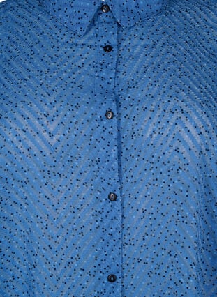 Dotted shirtdress with 3/4 sleeves and slit, Riverside Dot, Packshot image number 2