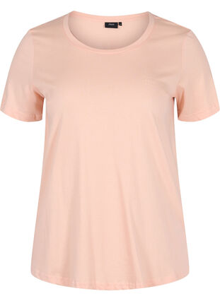 Short-sleeved cotton t-shirt with a print, Rose Cloud Loved, Packshot image number 0