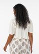 Blouse in viscose with broderie anglaise, Beige, Model image number 2