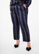 Cropped trousers with stripes, Blue, Model image number 2