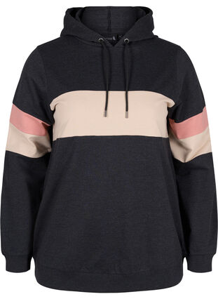Sweatshirt with hood and track details, DGM/Rose, Packshot image number 0