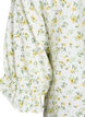 Floral viscose blouse with half-length sleeves, White, Packshot image number 3