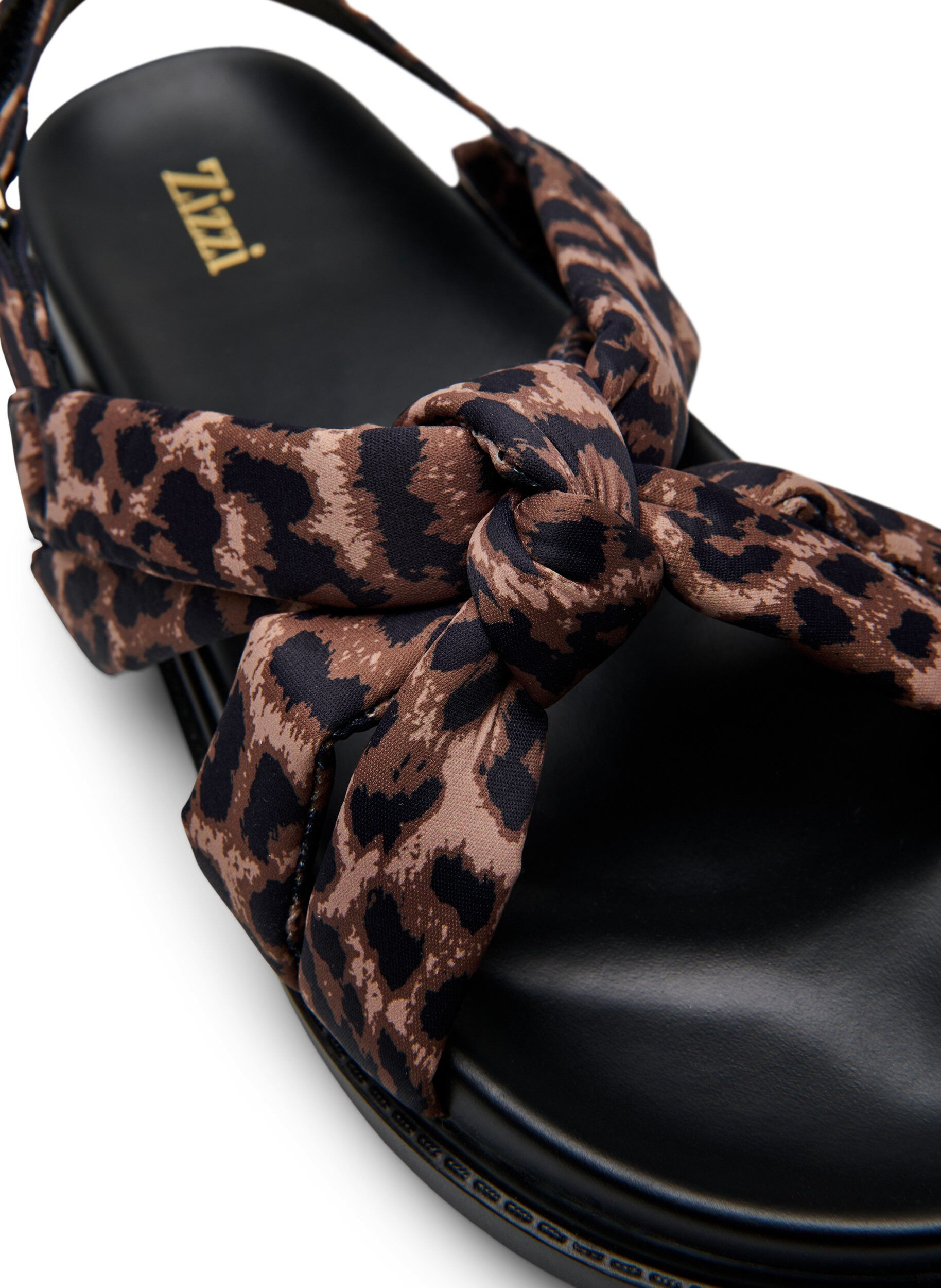 Zizzifashion Wide fit - Sandal with knot detail, Brown, Packshot image number 3