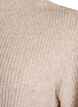 Ribbed jumper with puff sleeves and buttons, Beige, Packshot image number 2