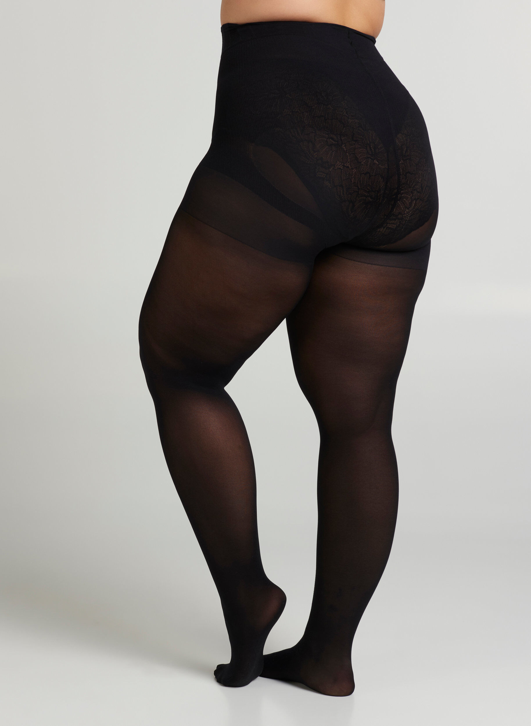 Zizzifashion60 denier tights with push up and shaping effect, Black, Model image number 3