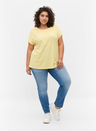Short sleeved cotton blend t-shirt, Popcorn, Model image number 2