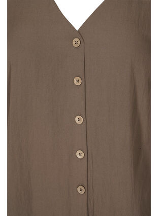 Viscose blouse with buttons and v-neck, Falcon, Packshot image number 2