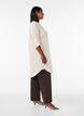 Long shirt in linen and viscose, Beige, Model image number 3