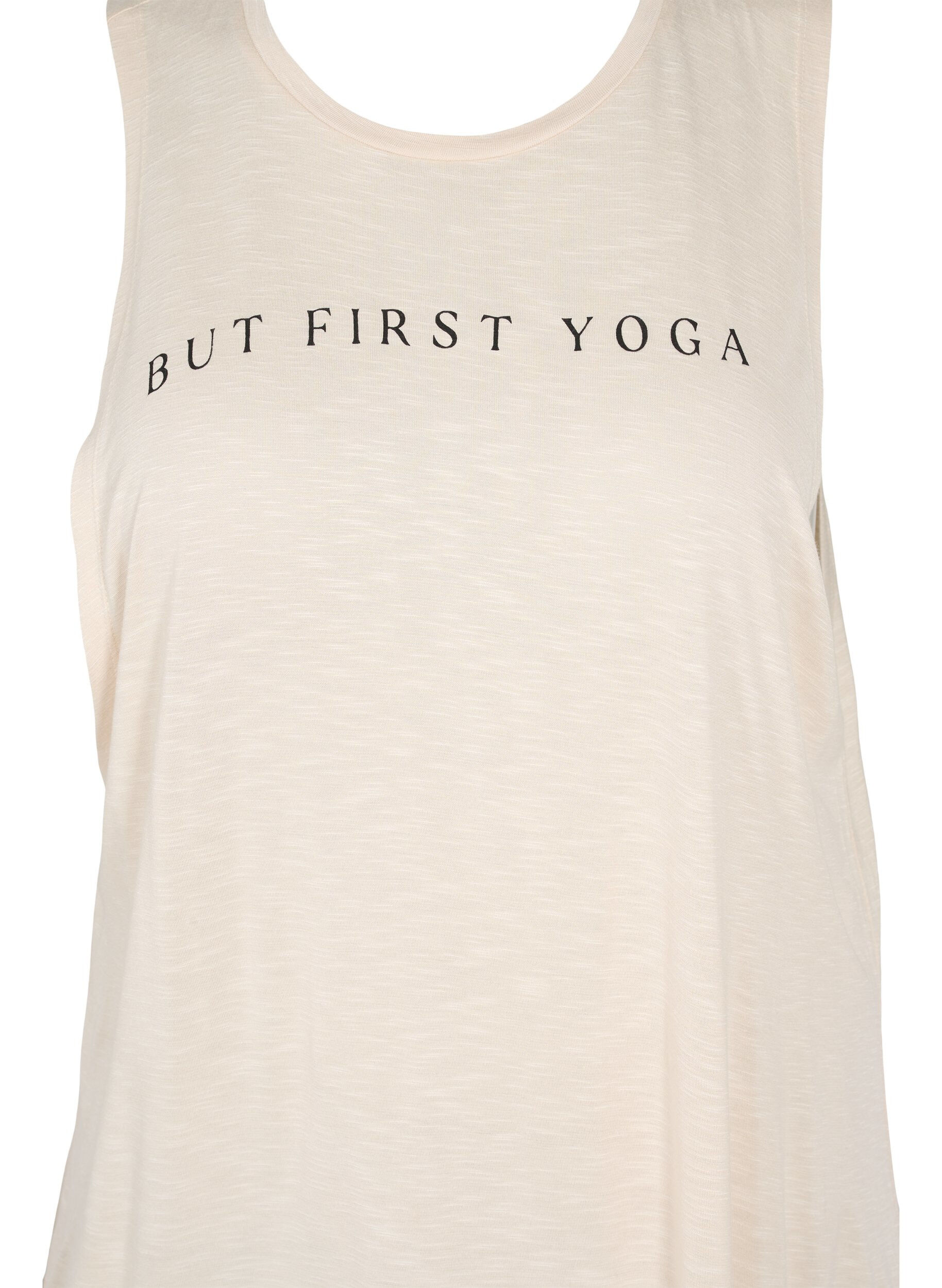 Zizzifashion Sleeveless training top in viscose, Lilac Ash w. BlackP., Packshot image number 2