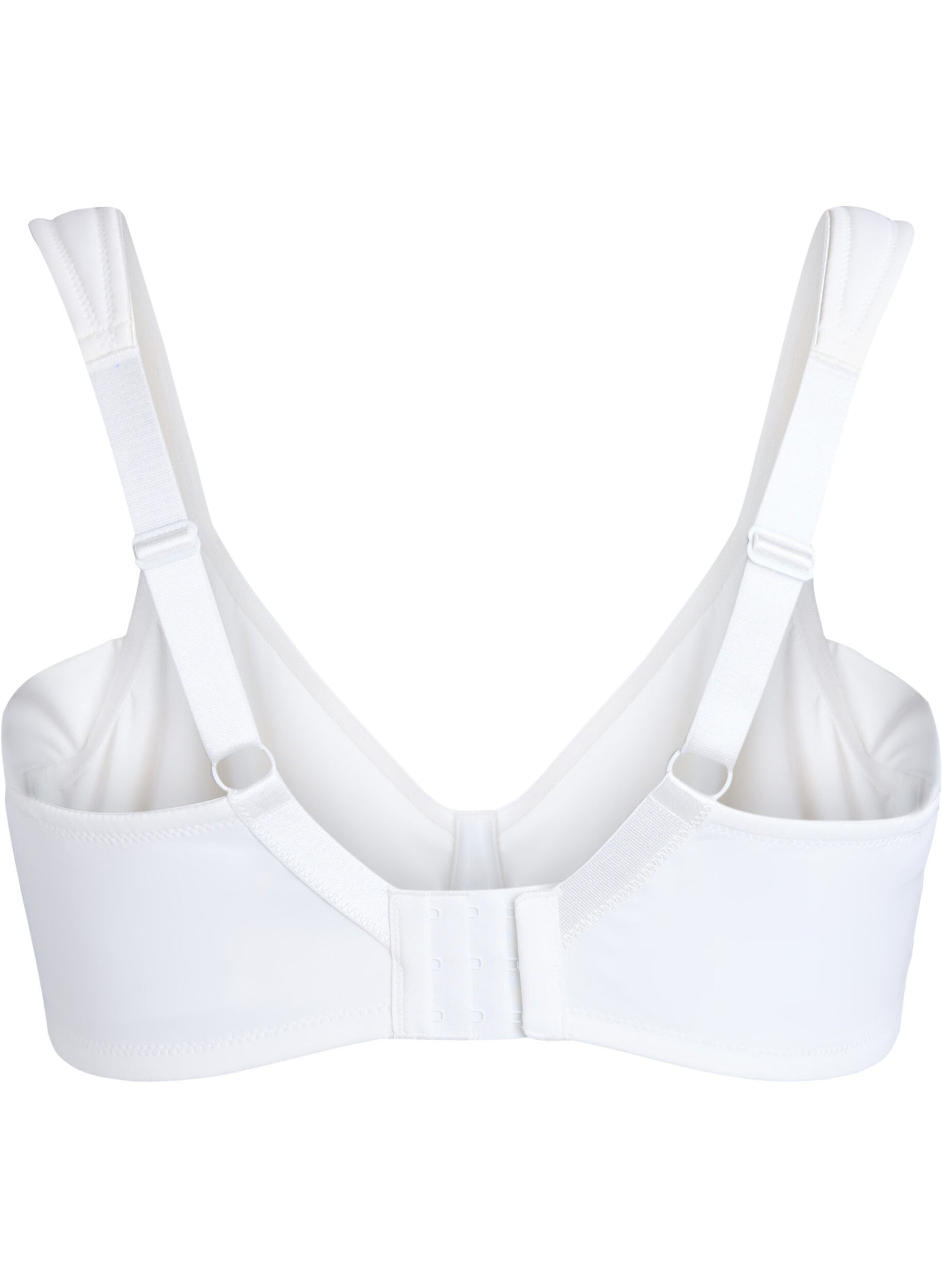 ZizzifashionComfort bra with a lace overlay and moulded cups, White, Packshot image number 1