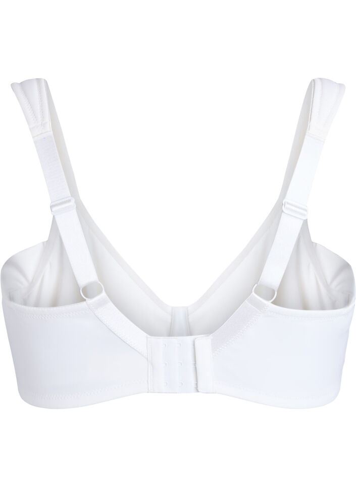 Comfort bra with a lace overlay and moulded cups, White, Packshot image number 1