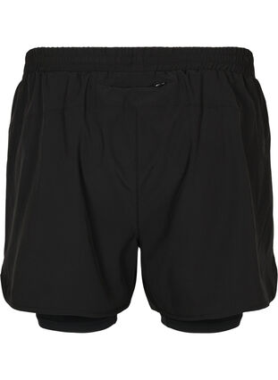 Workout shorts with lining, Black, Packshot image number 1
