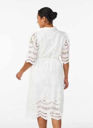 cheesecloth broderie short swing dress belt Me+Em Cheesecloth Broderie Short Swing Dress + Belt In Soft White - 30% Off