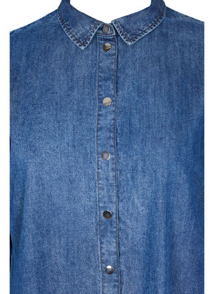 Denim shirt dress in cotton, Dark blue denim, Packshot image number 2
