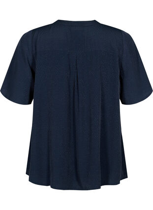 Short-sleeved shirt with dotted pattern, Total Eclipse, Packshot image number 1