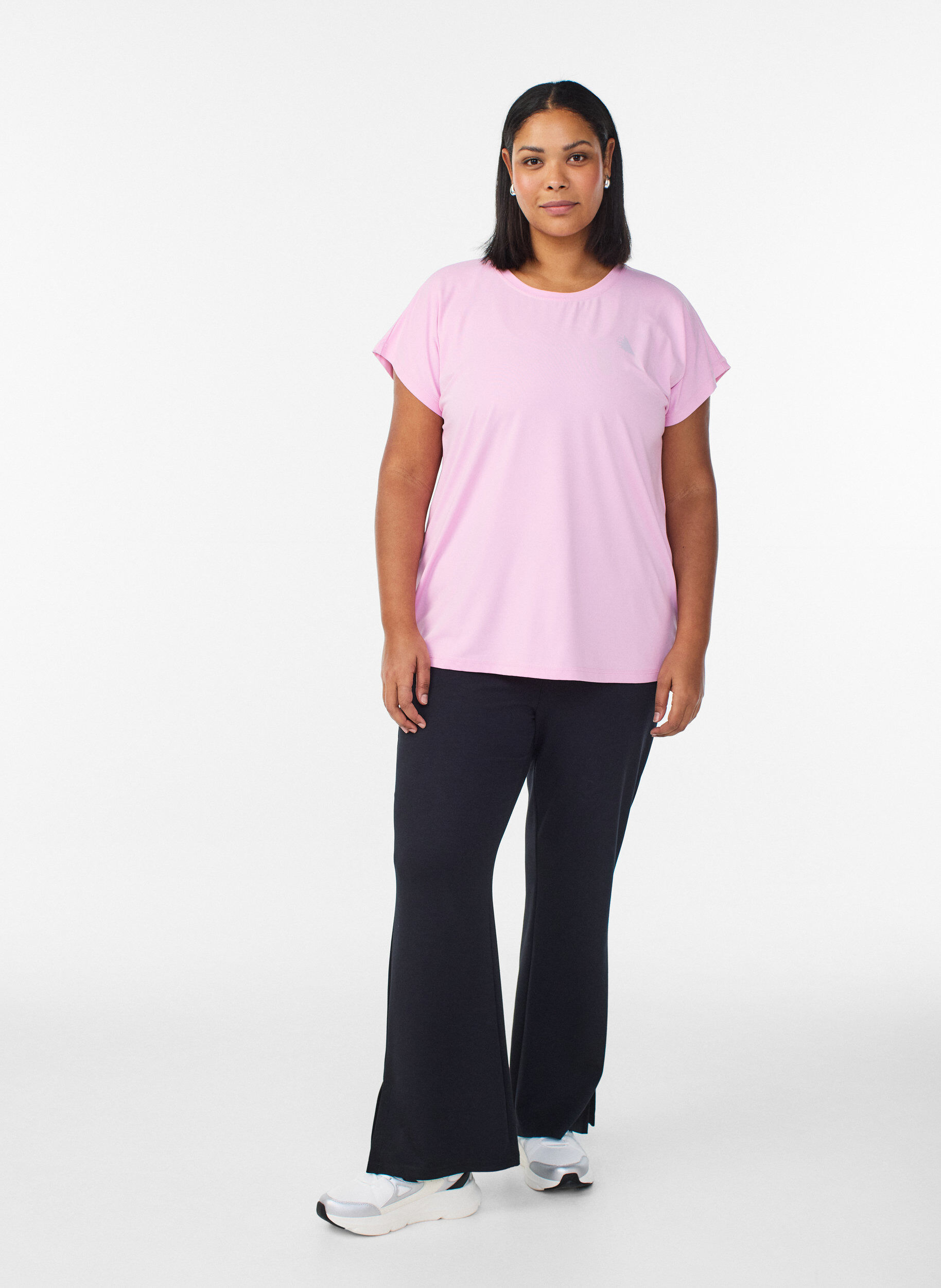 Zizzifashion Solid-coloured training T-shirt, Pink, Model image number 1