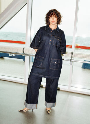 denim dress with front pockets Denim Dress With Pockets