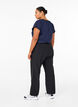 Straight fit trousers with high waist, Black, Model image number 1