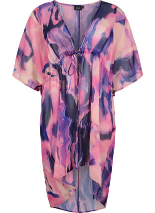 Beach kimono with print, Purple Swirl, Packshot image number 0