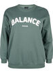 Sweatshirt with terry text, Green, Packshot image number 0