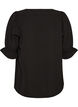 Shirt blouse with 1/2 sleeves, Black, Packshot image number 1