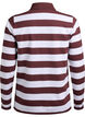 Striped polo shirt with long sleeves, Dark Bordeaux, Packshot image number 1