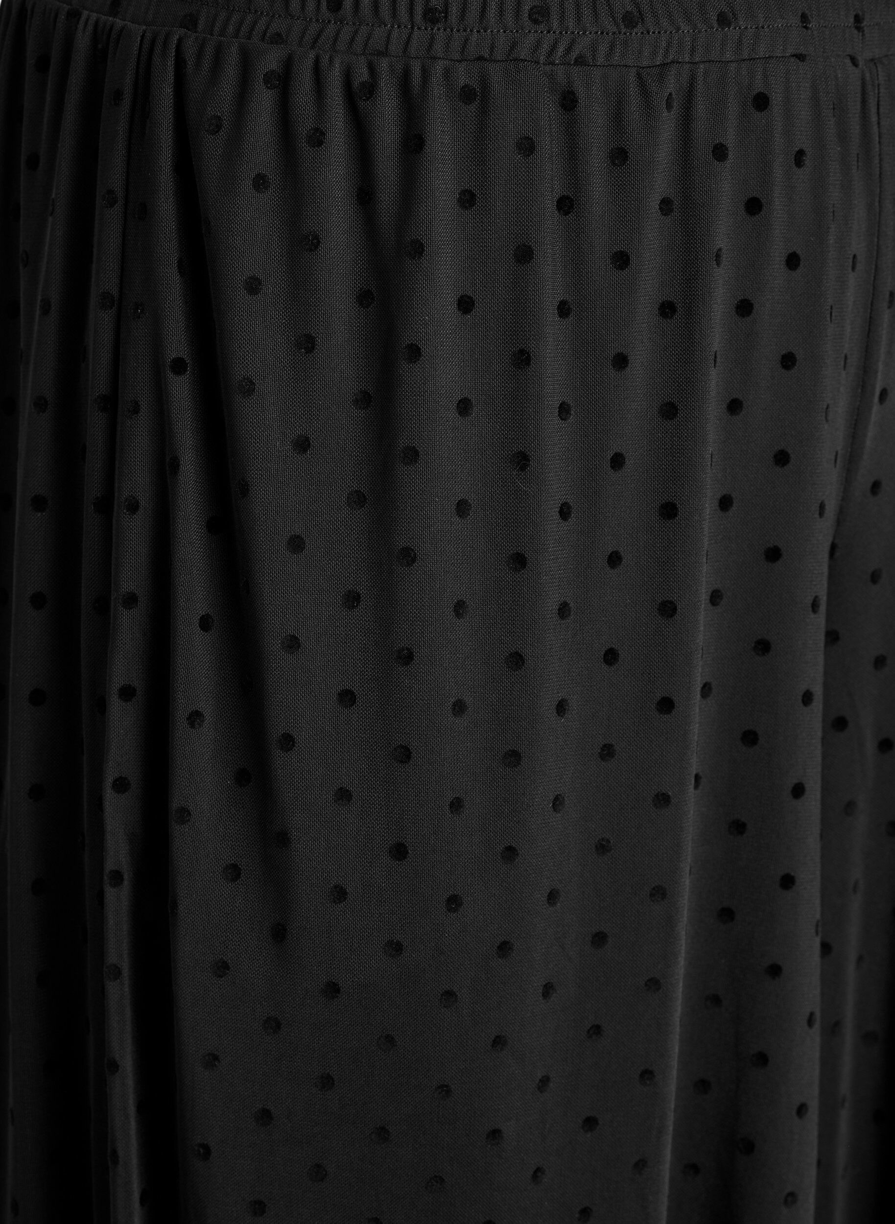 Zizzifashion Mesh balloon trousers with polka dots, Black, Packshot image number 2