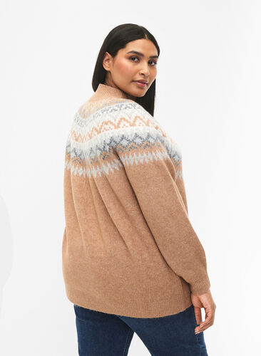 Pullover with pattern, Chipmunk Mel. Comb, Model image number 1