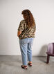 Cropped Vera jeans with distress detail, Light Blue, Model image number 1
