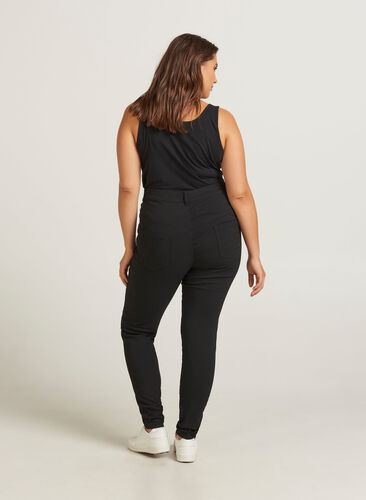 Slim fit trousers with pockets, Black, Model image number 1