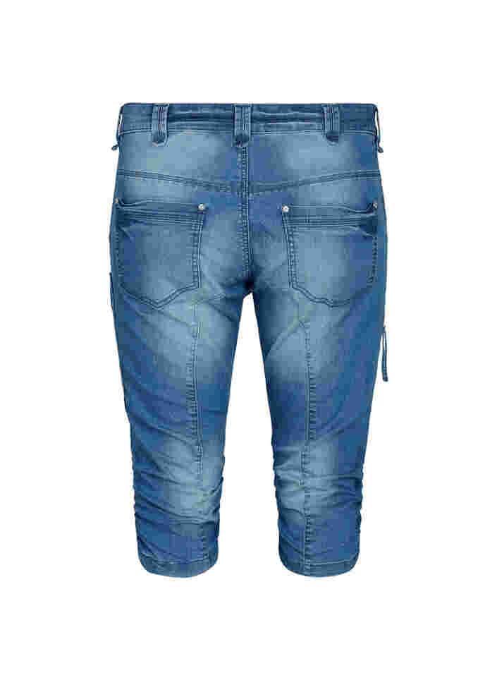 Slim fit capri jeans with pockets, Light blue denim, Packshot image number 1