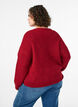 Knit cardigan with v-neck, Red, Model image number 2