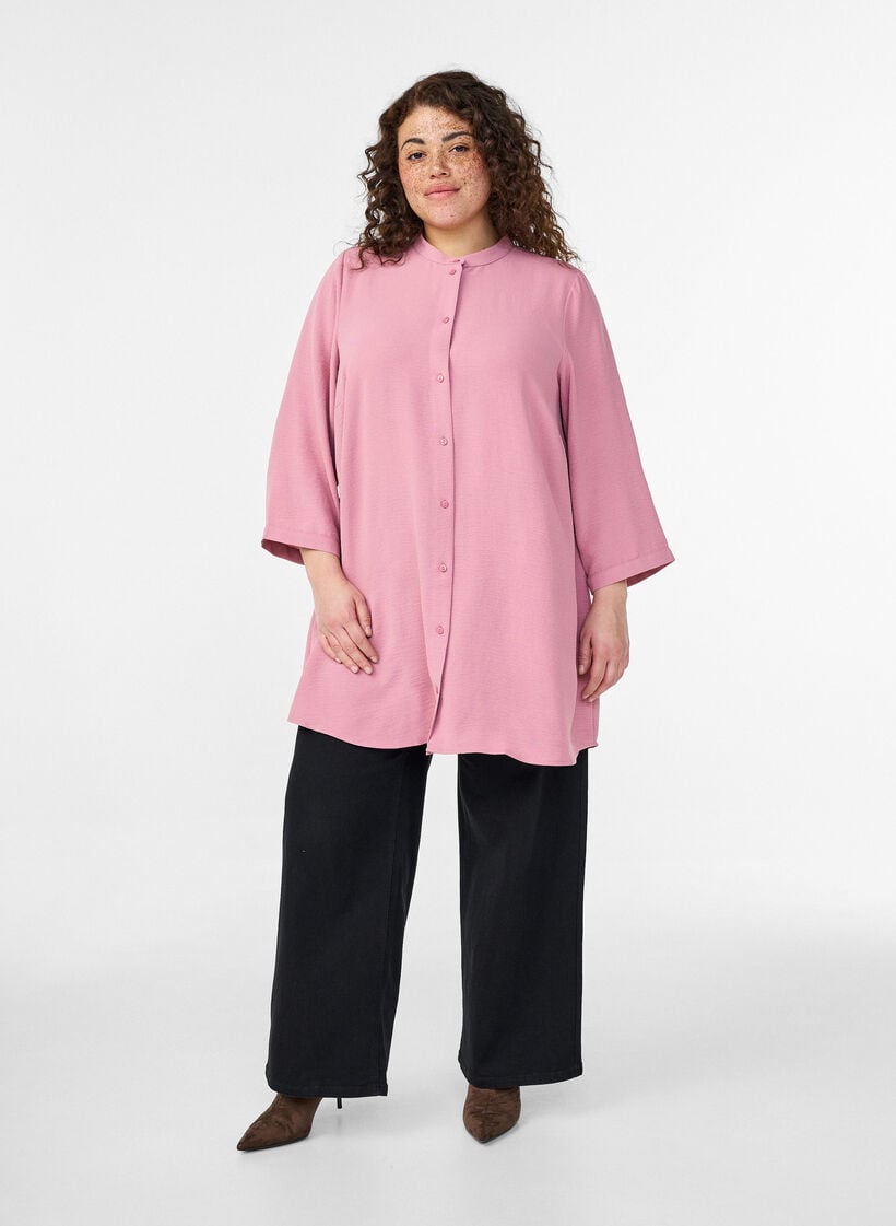 Tunic with 3/4 sleeves, Rose, Model image number 1
