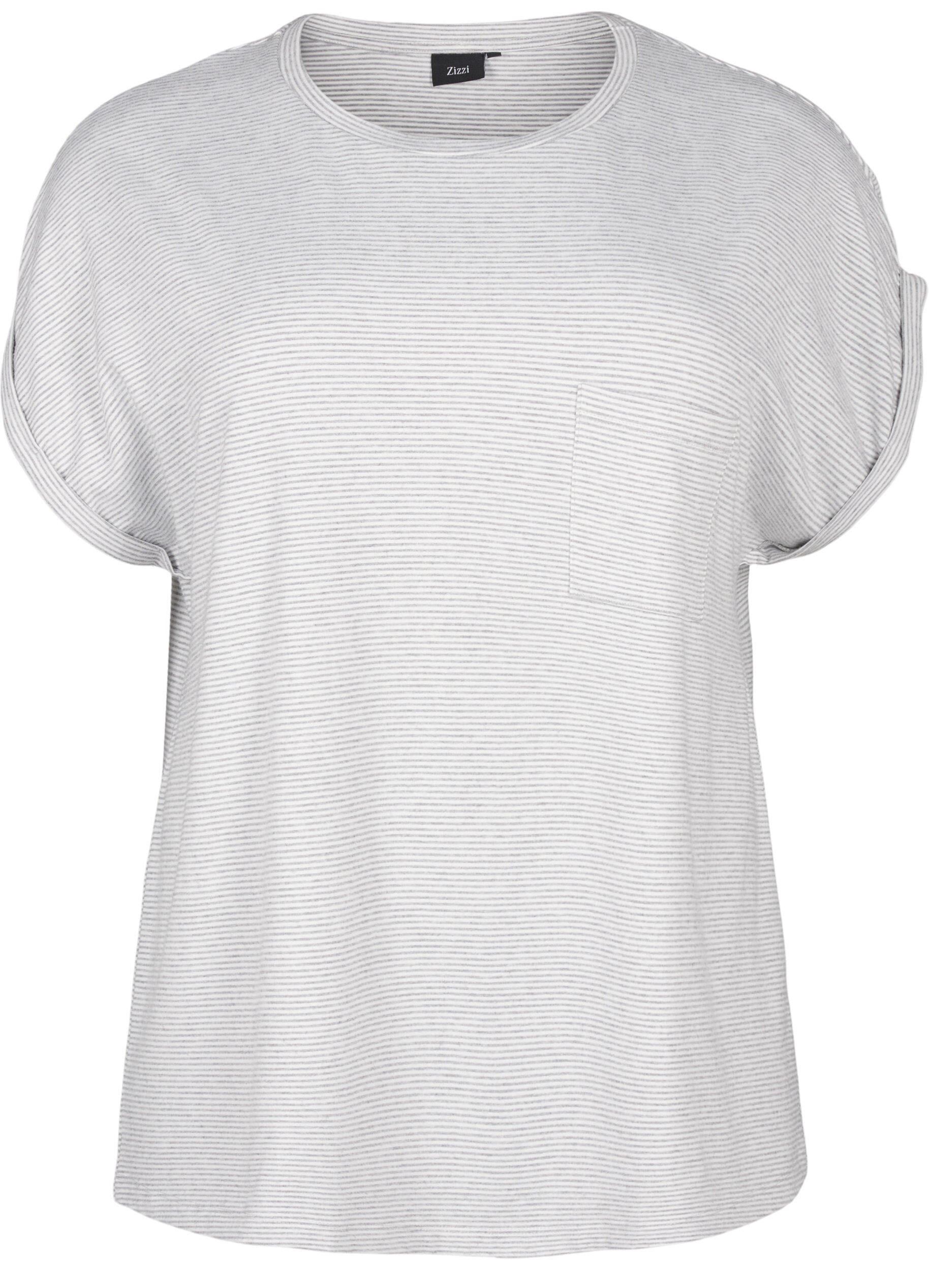 Striped nightshirt with short sleeves