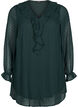 Tunic with ruffles and dotted texture, Scarab, Packshot image number 0