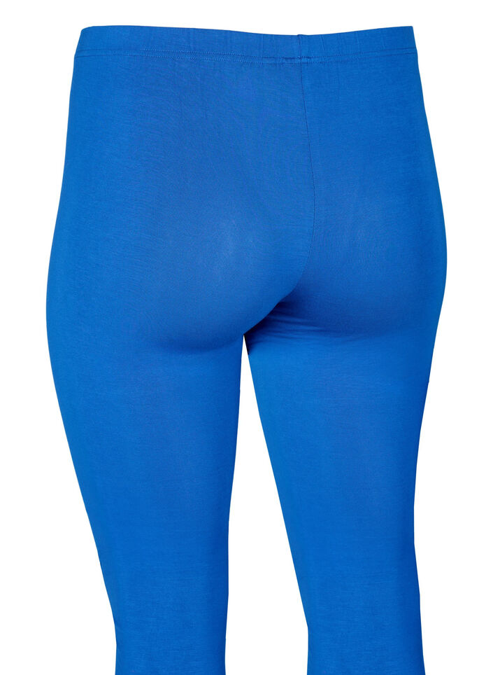 Basic viscose leggings, Blue, Packshot image number 3