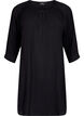 Viscose tunic with 3/4 sleeves, Black, Packshot image number 0