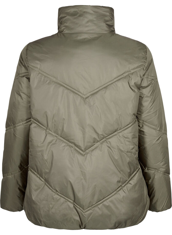 Short puffer Winter jacket with pockets, Bungee Cord , Packshot image number 1